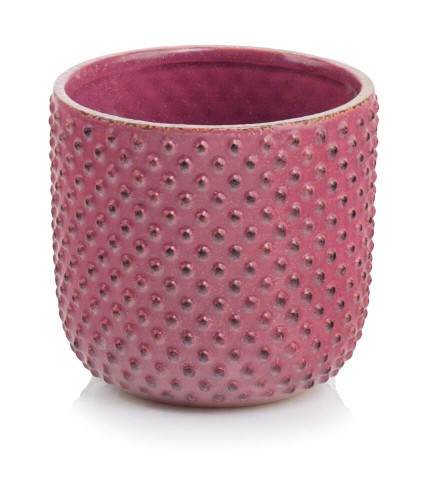  Donica ceramiczna 14cm-13h , Vintage, 05.279.14, kolor ciemny różowy