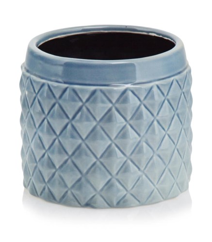  Donica ceramiczna 15cm-13h , Vintage, 05.284.15, kolor niebieski