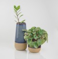  Wazon ceramiczny 13cm-27h , Vintage, 31.144.27, kolor granatowy, brązowy - 3
