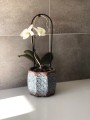  Donica ceramiczna 17cm-13h , Vintage, 44.020.17, kolor brązowy, niebieski - 2