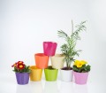  Donica ceramiczna 12cm-10h , Basic, 71.006.13, kolor pomarańczowy - 2