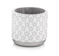  Donica ceramiczna 14cm-13h , Christmas, 05.249.14, kolor srebrny - 1