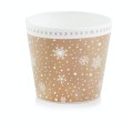  Donica ceramiczna 14cm-12h , Christmas, 39.065.14, kolor brązowy (latte) - 1