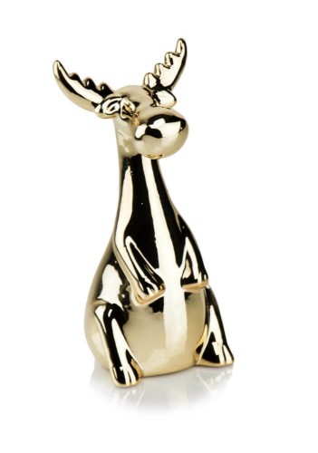  Figurka w kształcie renifera 8x4cm-15cm , Christmas, 02.581.14, kolor złoty (lustrzany)