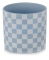   Casailla azul    osłonka doniczkowa  , Domowe ogrody, 935.004.13, kolor turkus z bielą - 1