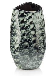   Calina vaso    wazon   18*18cm/h32 , Dekoracje, 928.012.32, kolor czerń z szarością, kremowym i delikatnym turkusem